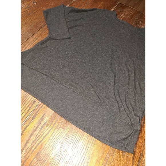 Large Joyspun Black Lightweight Crew Neck High Low Pullover Knit Sweater - Picture 4 of 6